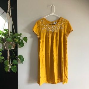 Embroidered Shift Dress